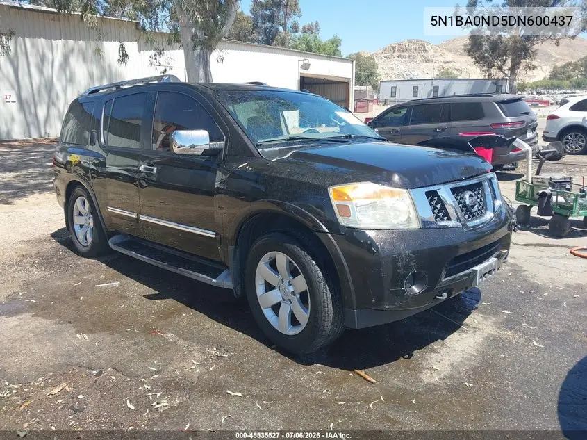 2013 Nissan Armada Sl VIN: 5N1BA0ND5DN600437 Lot: 45535527