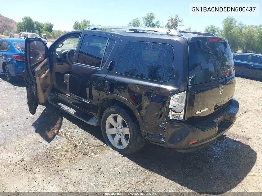 2013 Nissan Armada Sl VIN: 5N1BA0ND5DN600437 Lot: 45535527
