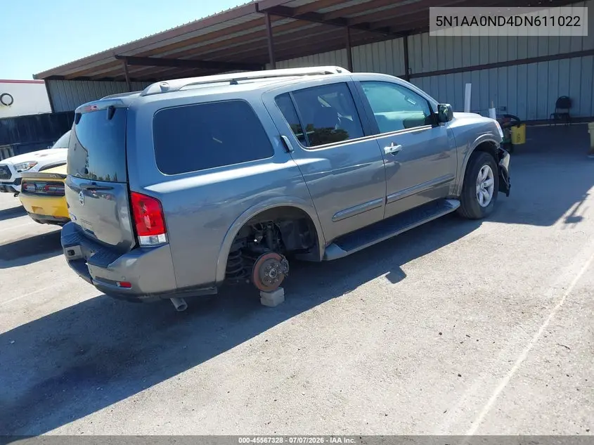 2013 Nissan Armada Sv VIN: 5N1AA0ND4DN611022 Lot: 45567328