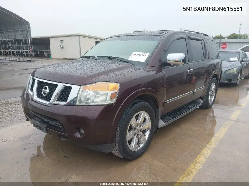 2013 Nissan Armada Platinum VIN: 5N1BA0NF8DN615581 Lot: 45596515