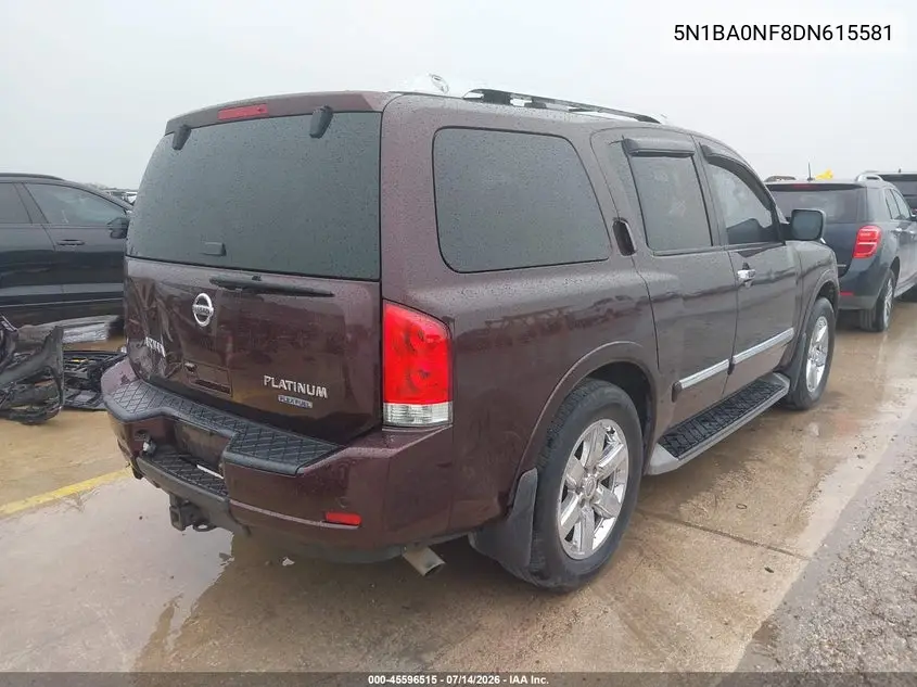 2013 Nissan Armada Platinum VIN: 5N1BA0NF8DN615581 Lot: 45596515
