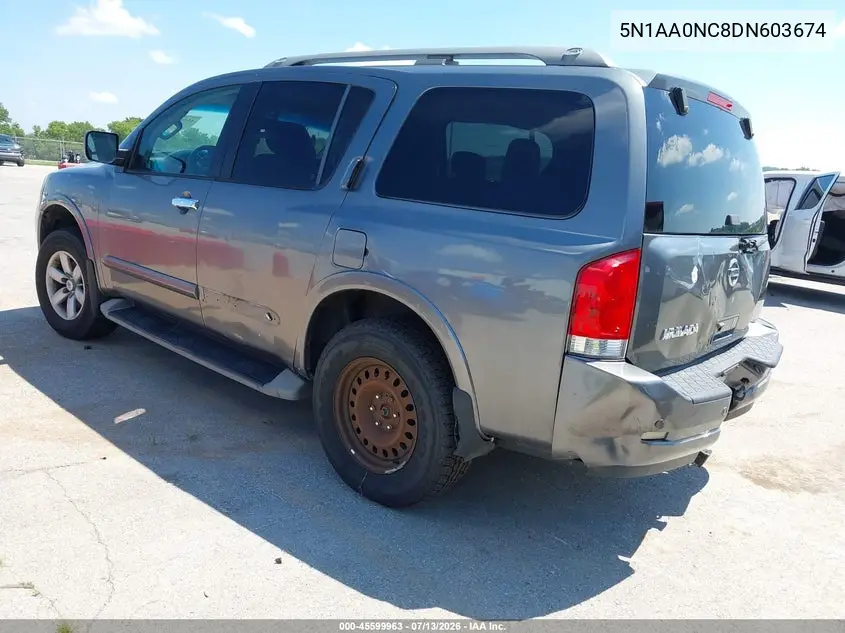 2013 Nissan Armada Sv VIN: 5N1AA0NC8DN603674 Lot: 45599963
