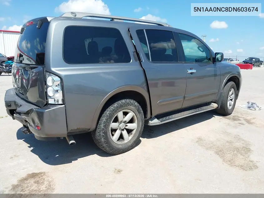 2013 Nissan Armada Sv VIN: 5N1AA0NC8DN603674 Lot: 45599963