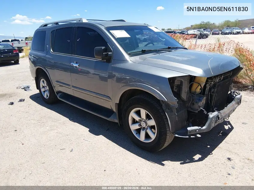 2014 Nissan Armada Sv VIN: 5N1BA0ND5EN611830 Lot: 45508129