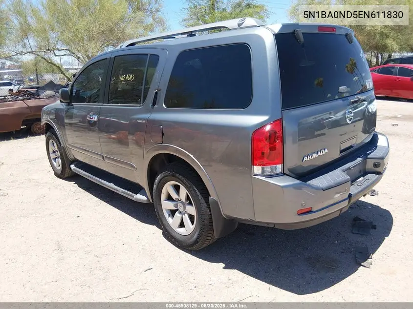 2014 Nissan Armada Sv VIN: 5N1BA0ND5EN611830 Lot: 45508129