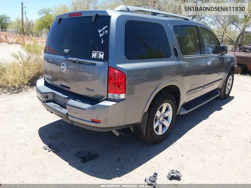 2014 Nissan Armada Sv VIN: 5N1BA0ND5EN611830 Lot: 45508129
