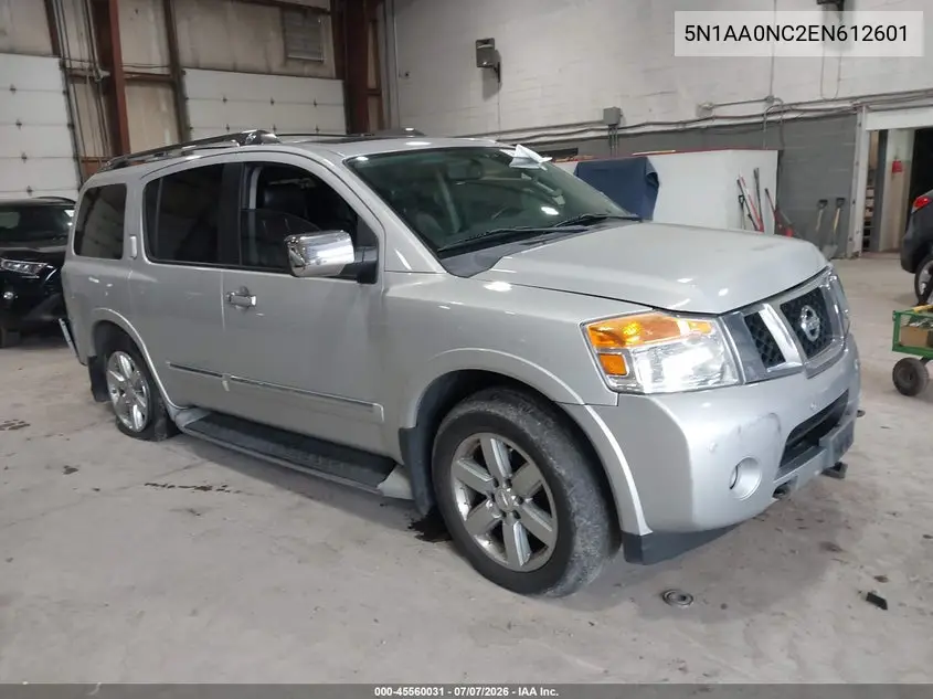 2014 Nissan Armada Platinum VIN: 5N1AA0NC2EN612601 Lot: 45560031