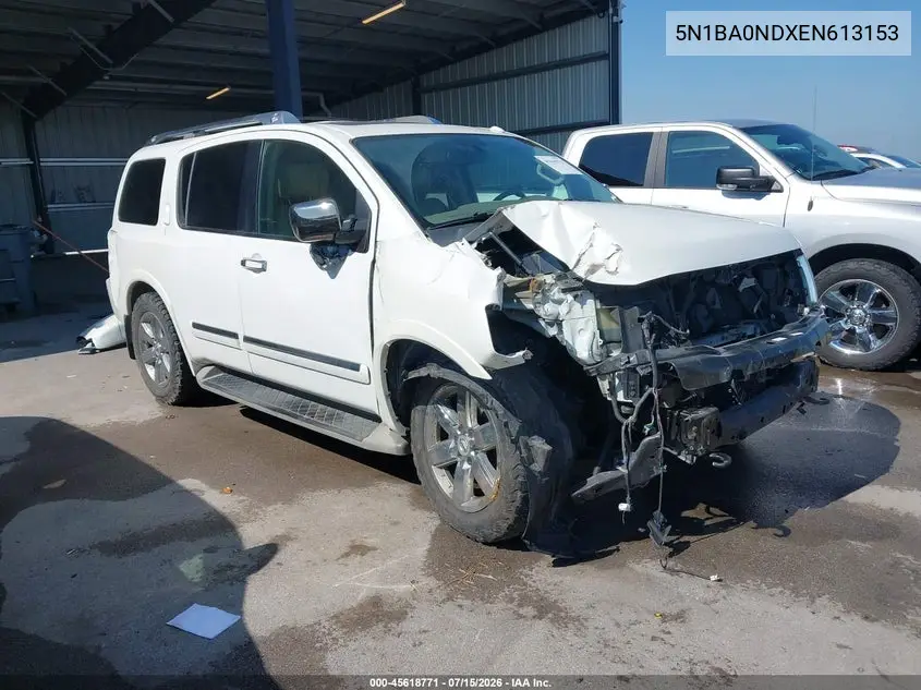 2014 Nissan Armada Platinum VIN: 5N1BA0NDXEN613153 Lot: 45618771