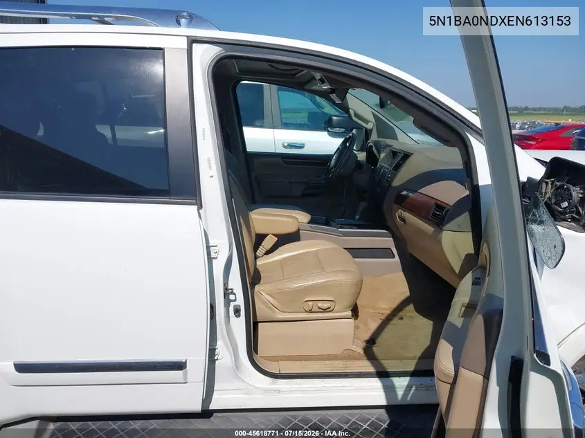 2014 Nissan Armada Platinum VIN: 5N1BA0NDXEN613153 Lot: 45618771