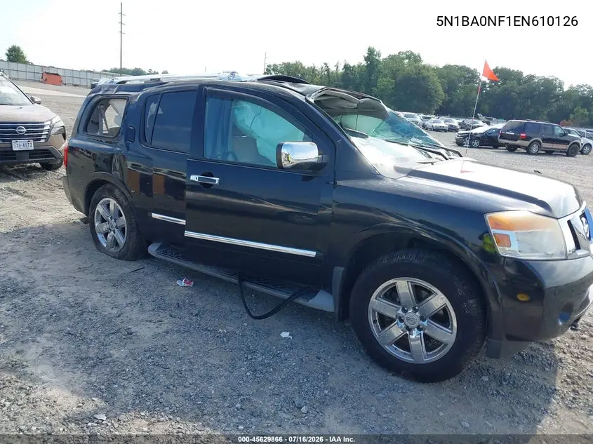 2014 Nissan Armada Platinum VIN: 5N1BA0NF1EN610126 Lot: 45629866