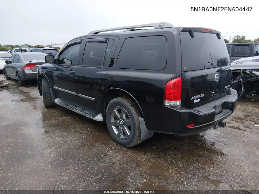 2014 Nissan Armada Platinum VIN: 5N1BA0NF2EN604447 Lot: 45634964