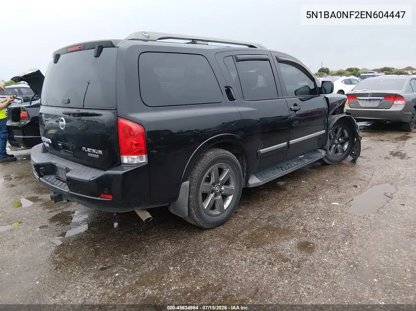 2014 Nissan Armada Platinum VIN: 5N1BA0NF2EN604447 Lot: 45634964