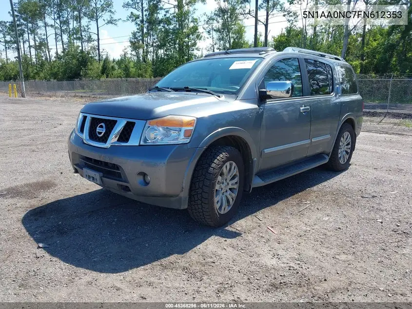 2015 Nissan Armada Platinum VIN: 5N1AA0NC7FN612353 Lot: 45368296