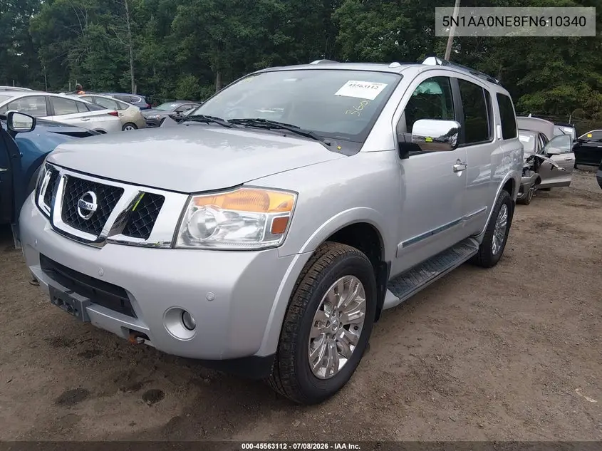 2015 Nissan Armada Platinum VIN: 5N1AA0NE8FN610340 Lot: 45563112