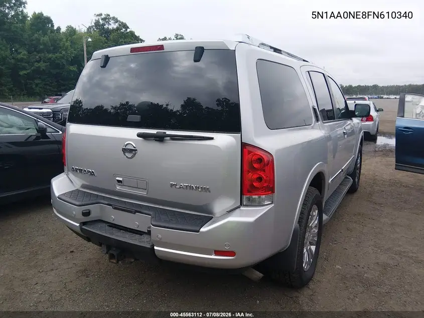 2015 Nissan Armada Platinum VIN: 5N1AA0NE8FN610340 Lot: 45563112