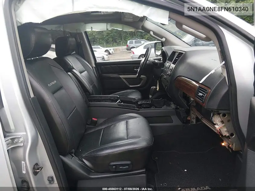 2015 Nissan Armada Platinum VIN: 5N1AA0NE8FN610340 Lot: 45563112