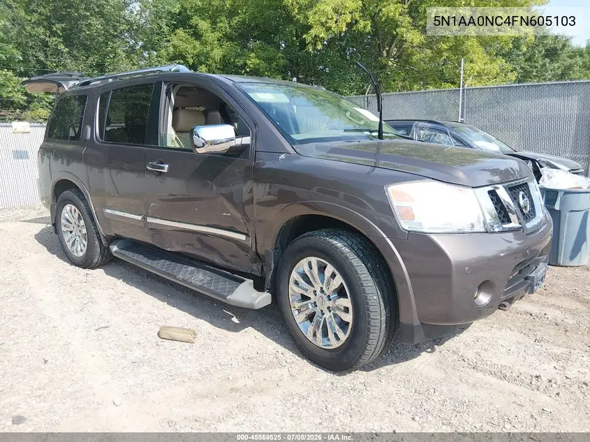 2015 Nissan Armada Platinum VIN: 5N1AA0NC4FN605103 Lot: 45568525