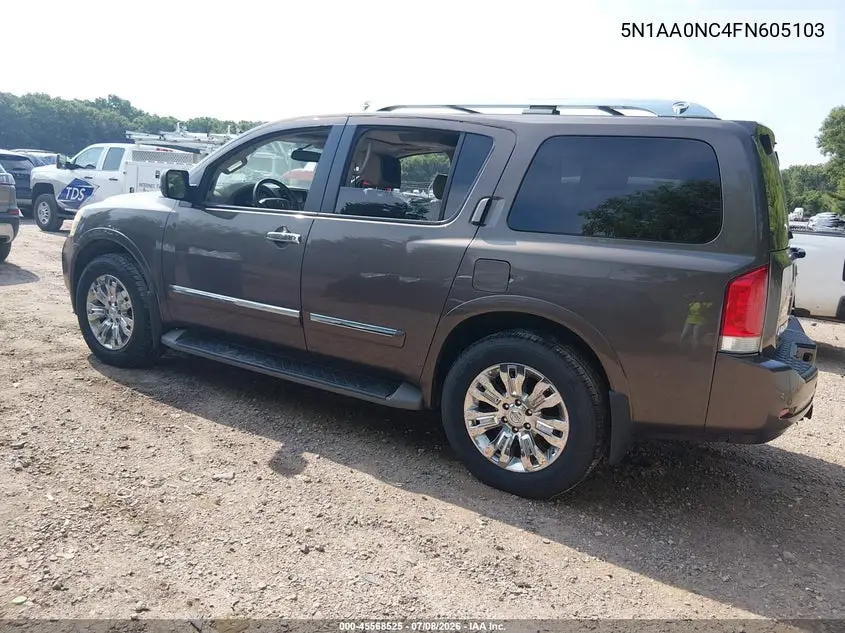 2015 Nissan Armada Platinum VIN: 5N1AA0NC4FN605103 Lot: 45568525