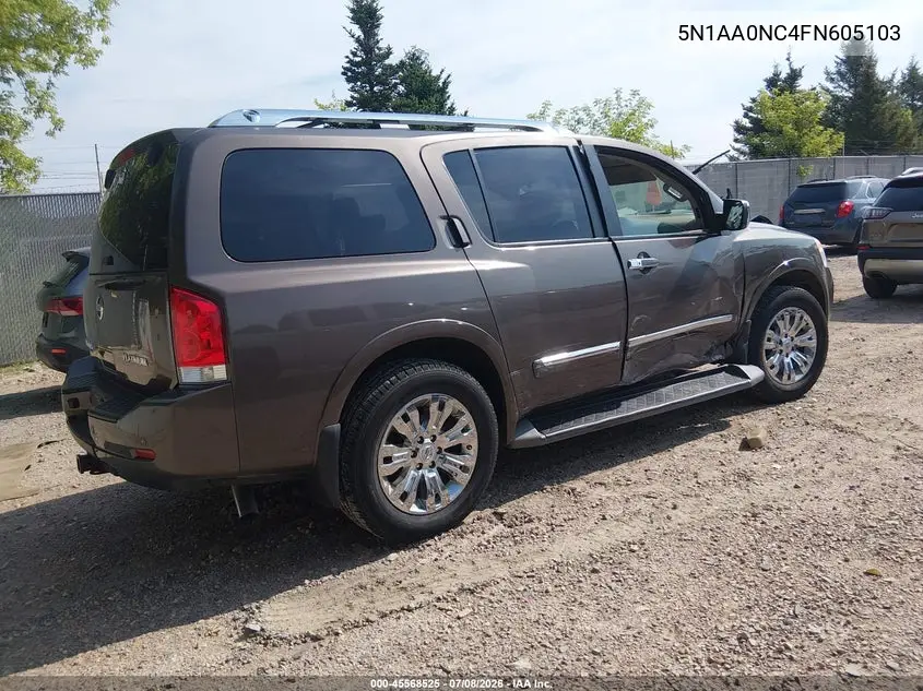 2015 Nissan Armada Platinum VIN: 5N1AA0NC4FN605103 Lot: 45568525