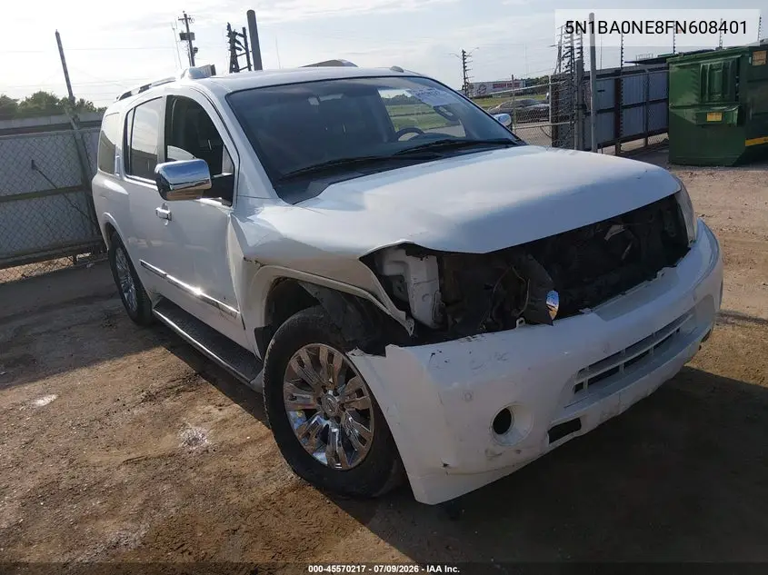 2015 Nissan Armada Platinum VIN: 5N1BA0NE8FN608401 Lot: 45570217