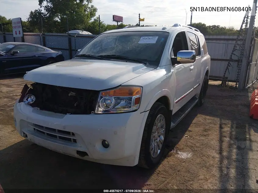 2015 Nissan Armada Platinum VIN: 5N1BA0NE8FN608401 Lot: 45570217