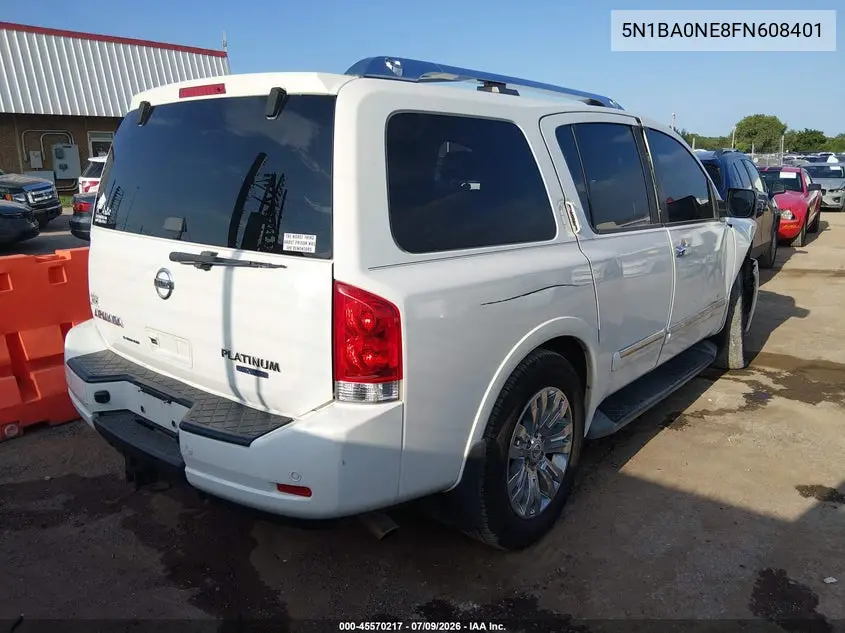 2015 Nissan Armada Platinum VIN: 5N1BA0NE8FN608401 Lot: 45570217