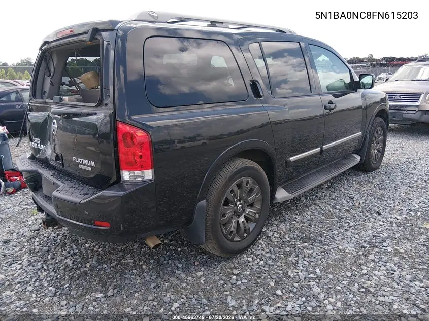 2015 Nissan Armada Platinum VIN: 5N1BA0NC8FN615203 Lot: 45663749