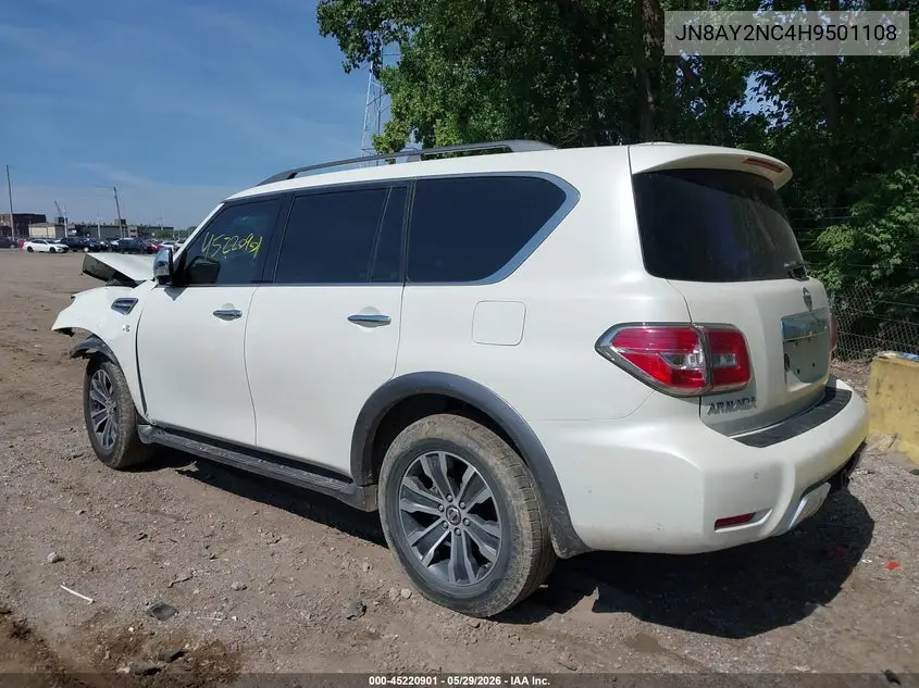 2017 Nissan Armada Sl VIN: JN8AY2NC4H9501108 Lot: 45220901