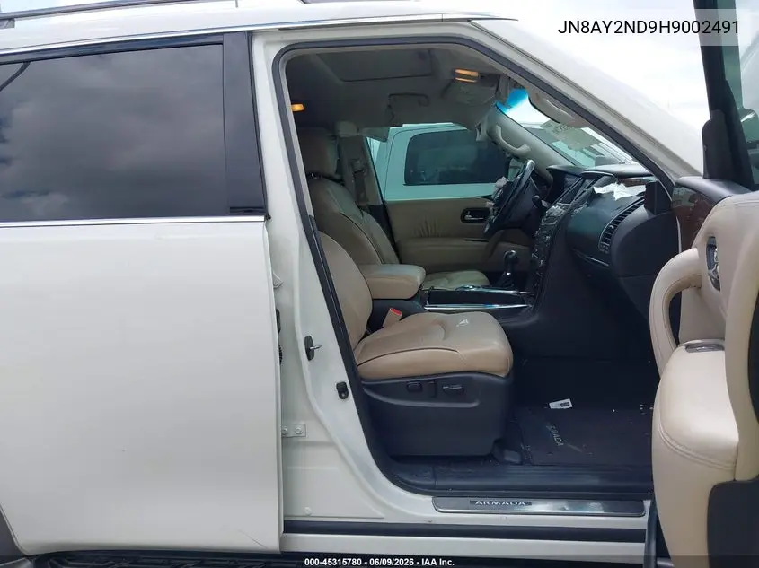 2017 Nissan Armada Platinum VIN: JN8AY2ND9H9002491 Lot: 45315780