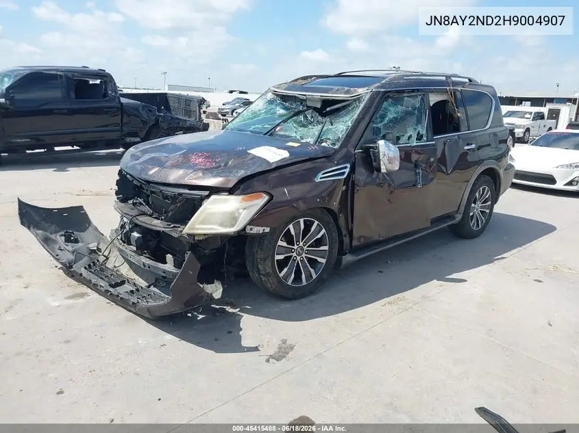 2017 Nissan Armada Sl VIN: JN8AY2ND2H9004907 Lot: 45415488