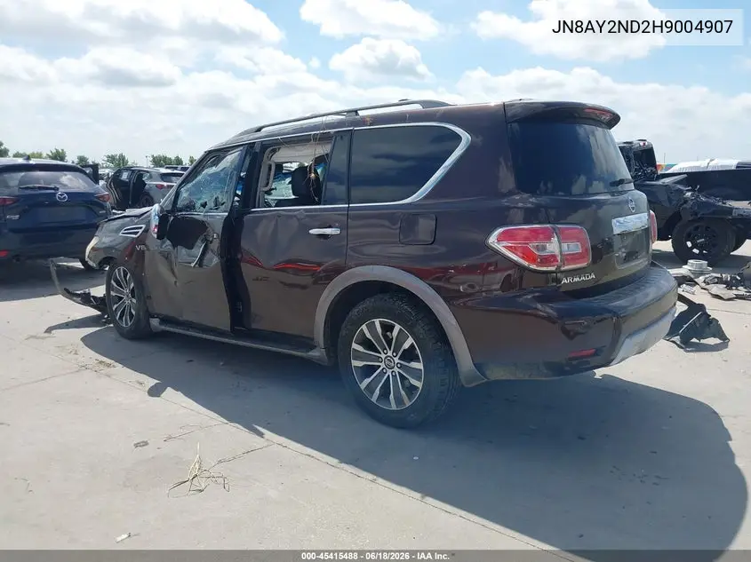 2017 Nissan Armada Sl VIN: JN8AY2ND2H9004907 Lot: 45415488