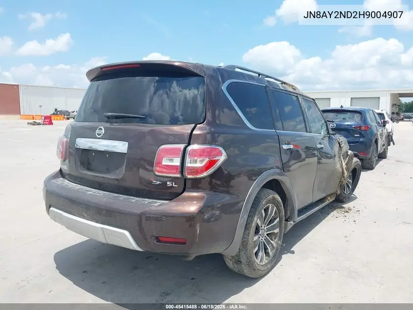 2017 Nissan Armada Sl VIN: JN8AY2ND2H9004907 Lot: 45415488