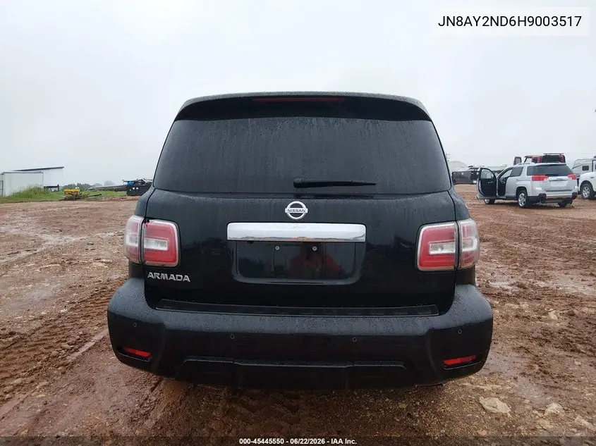 2017 Nissan Armada Sv VIN: JN8AY2ND6H9003517 Lot: 45445550
