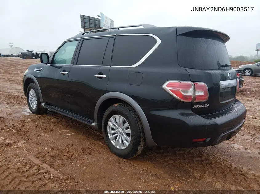 2017 Nissan Armada Sv VIN: JN8AY2ND6H9003517 Lot: 45445550