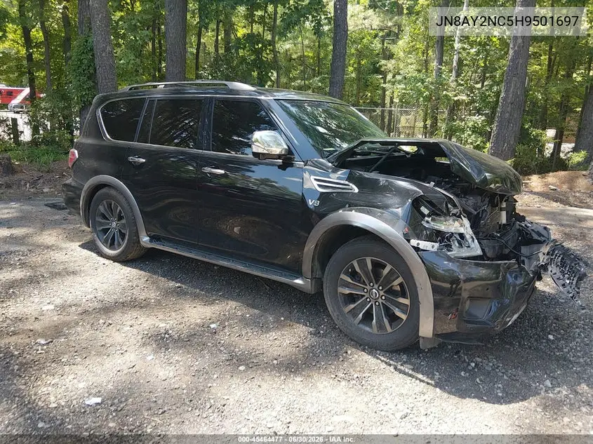 2017 Nissan Armada Platinum VIN: JN8AY2NC5H9501697 Lot: 45464477