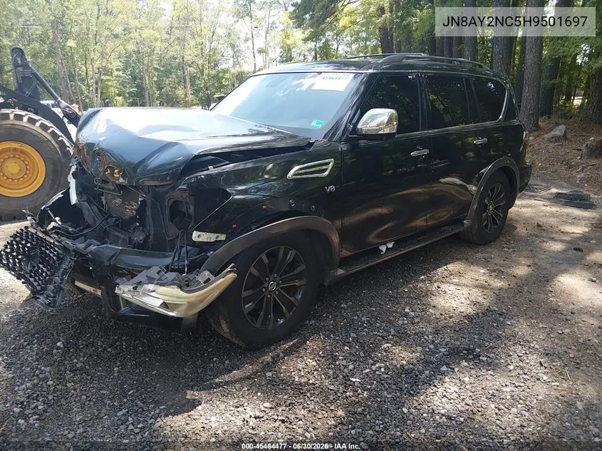 2017 Nissan Armada Platinum VIN: JN8AY2NC5H9501697 Lot: 45464477