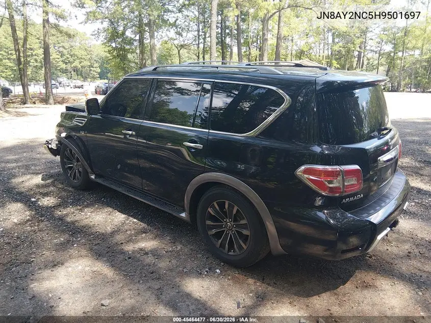 2017 Nissan Armada Platinum VIN: JN8AY2NC5H9501697 Lot: 45464477