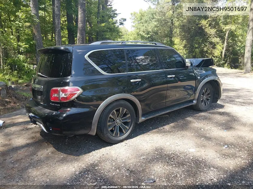 2017 Nissan Armada Platinum VIN: JN8AY2NC5H9501697 Lot: 45464477