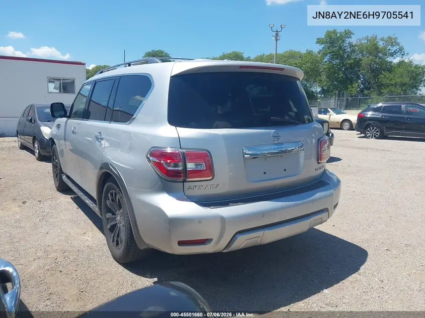 2017 Nissan Armada Platinum VIN: JN8AY2NE6H9705541 Lot: 45501660