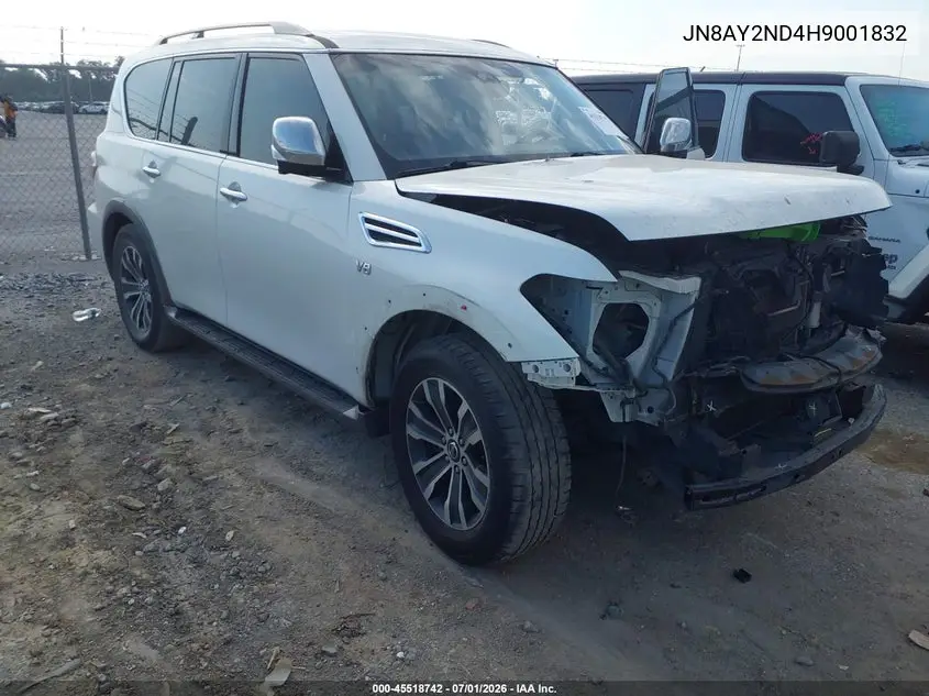 2017 Nissan Armada Sl VIN: JN8AY2ND4H9001832 Lot: 45518742