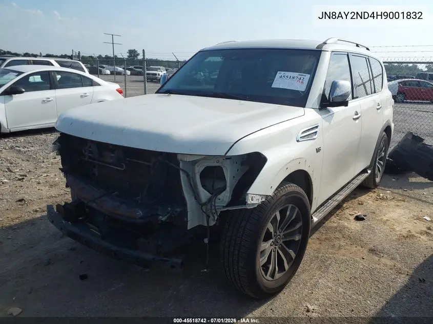 2017 Nissan Armada Sl VIN: JN8AY2ND4H9001832 Lot: 45518742