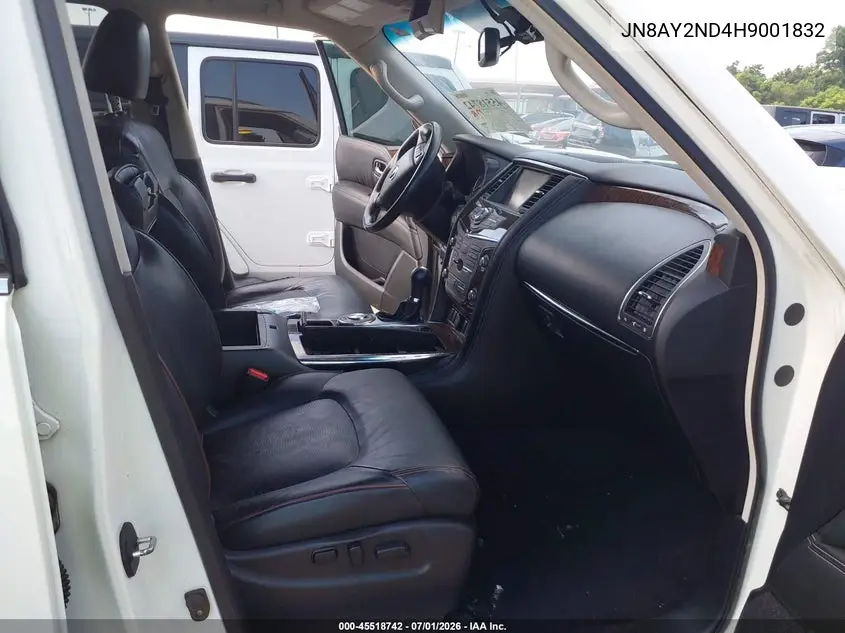 2017 Nissan Armada Sl VIN: JN8AY2ND4H9001832 Lot: 45518742