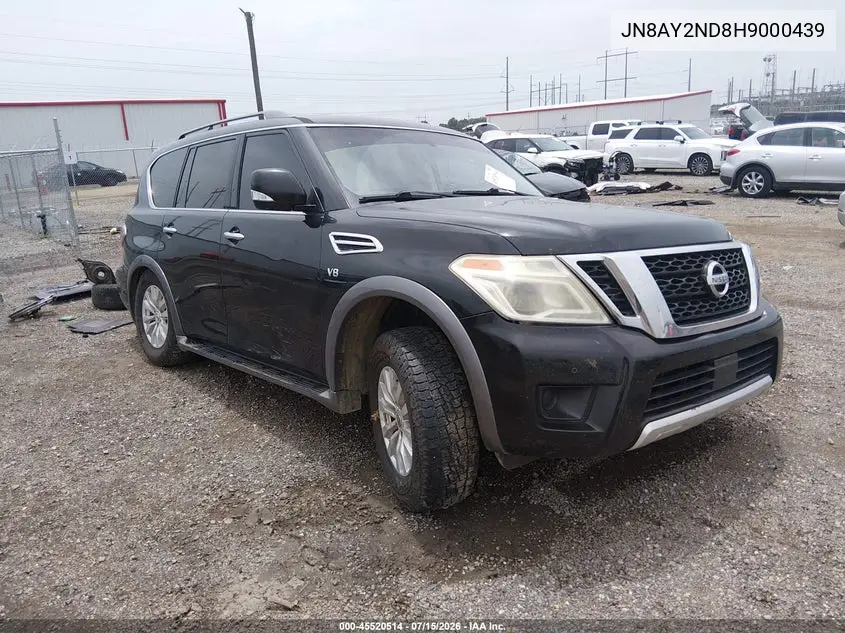 2017 Nissan Armada Platinum/Sl/Sv VIN: JN8AY2ND8H9000439 Lot: 45520514