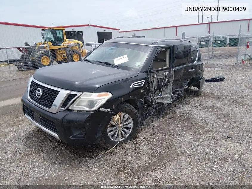 2017 Nissan Armada Platinum/Sl/Sv VIN: JN8AY2ND8H9000439 Lot: 45520514