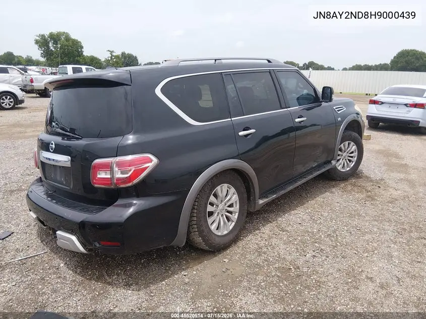 2017 Nissan Armada Platinum/Sl/Sv VIN: JN8AY2ND8H9000439 Lot: 45520514