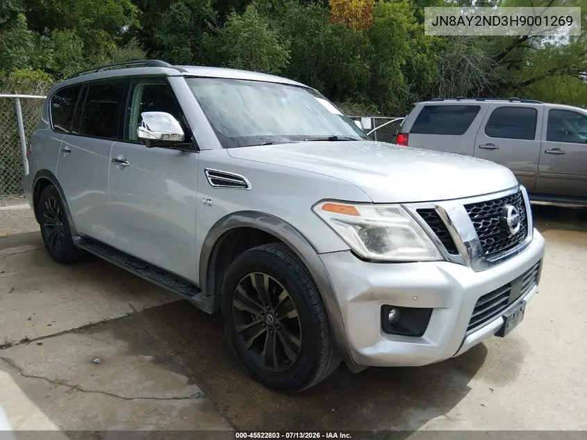 2017 Nissan Armada Platinum VIN: JN8AY2ND3H9001269 Lot: 45522803