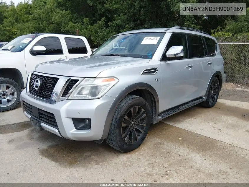 2017 Nissan Armada Platinum VIN: JN8AY2ND3H9001269 Lot: 45522803