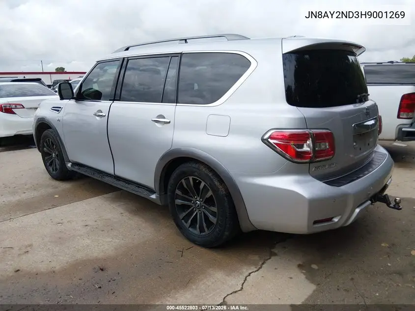 2017 Nissan Armada Platinum VIN: JN8AY2ND3H9001269 Lot: 45522803