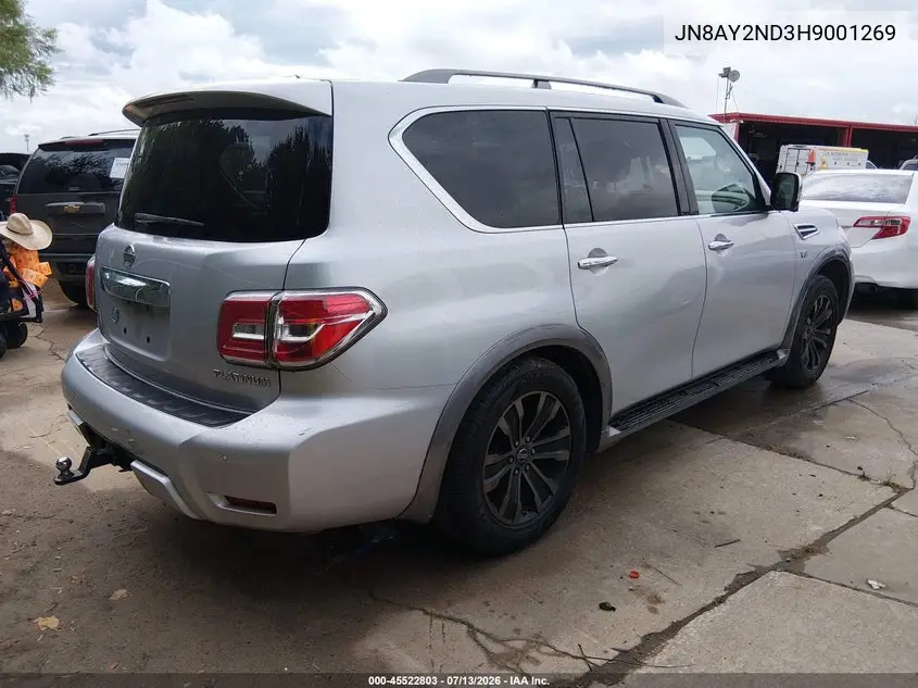2017 Nissan Armada Platinum VIN: JN8AY2ND3H9001269 Lot: 45522803