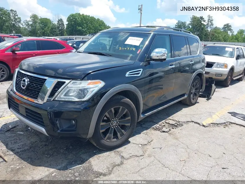 2017 Nissan Armada Platinum VIN: JN8AY2NF3H9304358 Lot: 45537460
